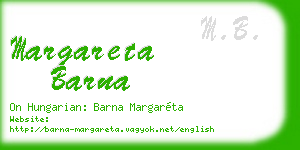 margareta barna business card